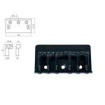 Boston B-1500-B Gitaarbrug Black TE-Model